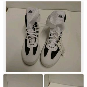 NEW Adidas Combat Speed 5 Wrestling Shoes Mens Size 6.5 Black White Tan AC7501